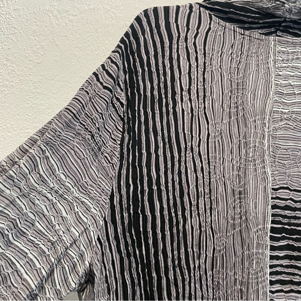 Habitat Black & Gray Textured Cowl Neck Top - Picture 7 of 8